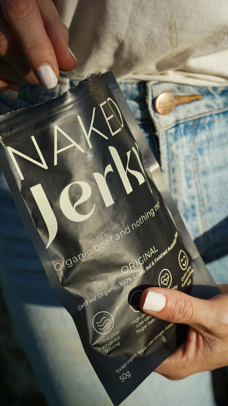 Beef Jerky Australia Organic Grass Fed Grass Finished Naked Jerky